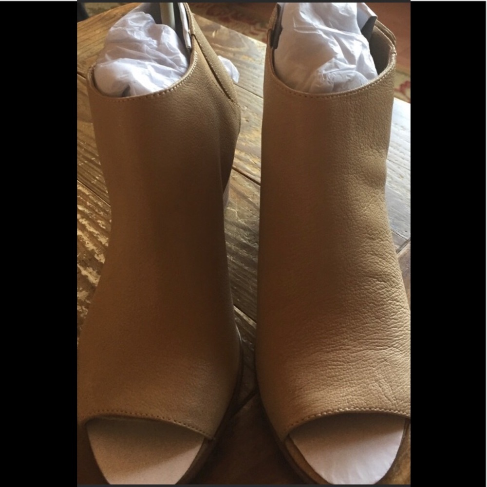 Peep toe booties